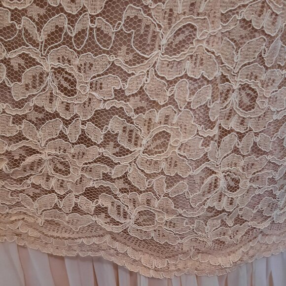 80% Evening  Dress Lace Bodice and Chiffon Skirt - Picture 4 of 7